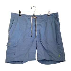 Polo Ralph Lauren Swim Trunks Mens Size 38 Blue Lined Drawstring